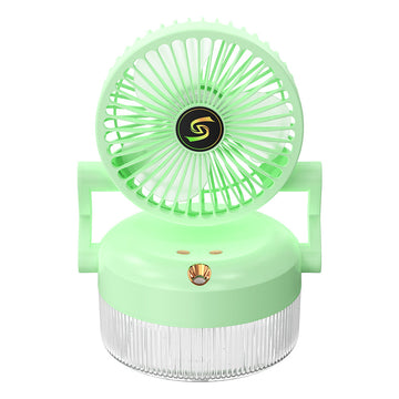 800ML Rechargeable Humidification Fan – Foldable Spray Fan with Blue Light