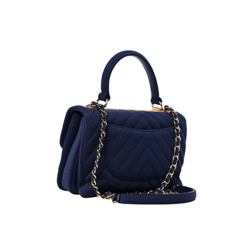Chanel Bag | CC Dual Handle Flap Navy Blue