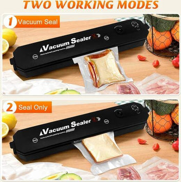 Original Automatic Food Saver Vacuum Sealer Machine – One-Touch Compact Sealer with 10 Bags