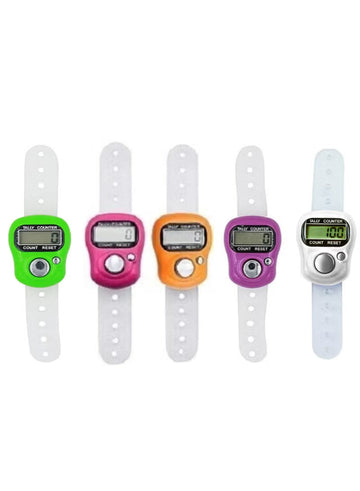 5 Pcs Electronic Tasbeeh Counter Tally |Multicolor| Counter Finger Digital Tasbeeh Counter