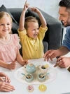 Kids Wooden Afternoon Tea Set – Pretend Play Dessert Stand & Teapot Kitchen Playset