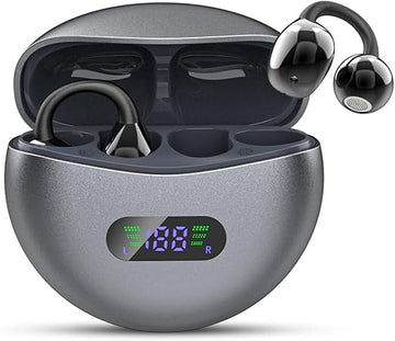 Open-Ear Clip Wireless Earbuds – Bluetooth 5.4, Black