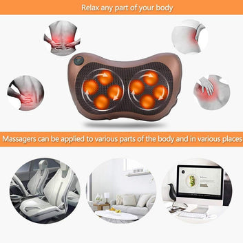 Shiatsu Neck & Shoulder Massager – Deep Kneading Massage Pillow with Heat