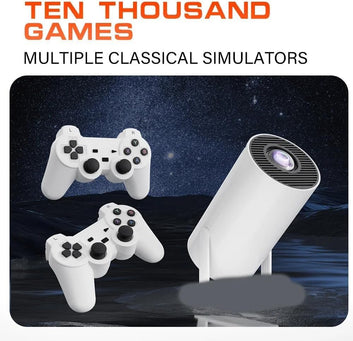 Game Projector 2-in-1 Professional Chip, Portable Projector with Wireless Controller
