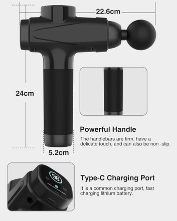 Professional Handheld Massage Gun – Deep Tissue Percussion Massager