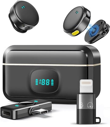Wireless Lavalier Microphone – Mini Lapel Mic with Charging Case