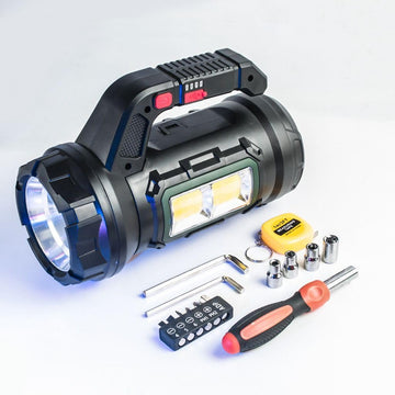 Multifunctional | Rechargeable | LED | Flashlight with Tool Kit 5-in-1