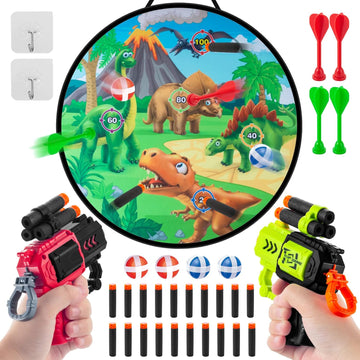 Dinosaur Shooting Practice Toy Set with Foam Dart Blasters – Fun Target Game for Kids