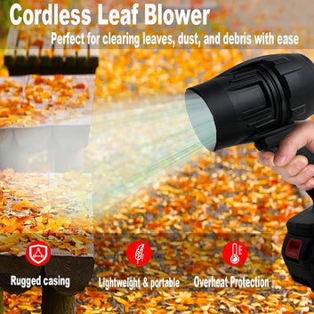 Cordless Leaf Blower, 35000 PA Handheld Electric Leaf Blower with  Battery and Charger