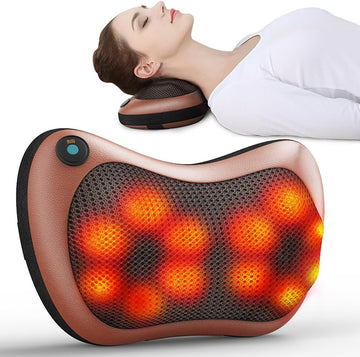 Shiatsu Neck & Shoulder Massager – Deep Kneading Massage Pillow with Heat