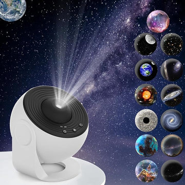13-in-1 Realistic Planetarium Projector – HD Galaxy & Solar System Projection, Adjustable Focus, 360° Rotation, Silent Night Light with Auto-Off Timer