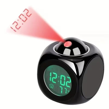 LCD Projection Alarm Clock – Digital Ceiling & Wall Projector with Temperature Display
