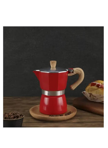 Classic Stovetop Espresso Maker Espresso Cup Moka Pot Red