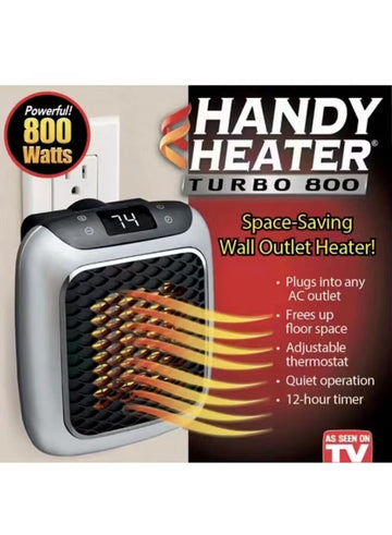 Handy Heater Turbo 800 – Space-Saving Wall Outlet Heater for Rapid Warmth & Comfort