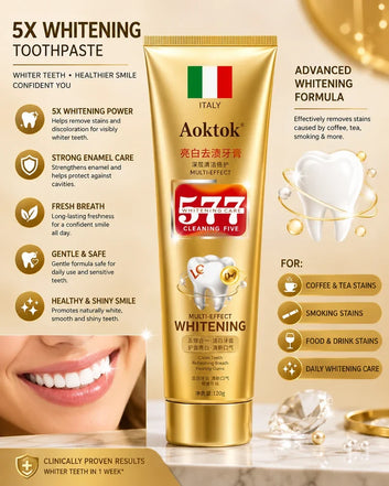 Aoktok Dual Effect Whitening Toothpaste – Fresh & Bright Smile