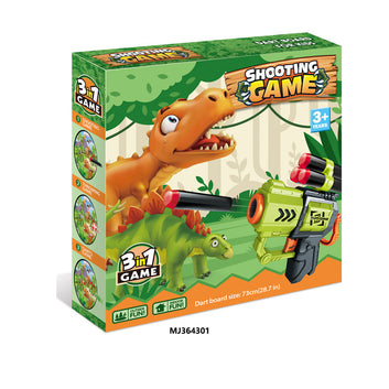 Dinosaur Shooting Practice Toy Set with Foam Dart Blasters – Fun Target Game for Kids