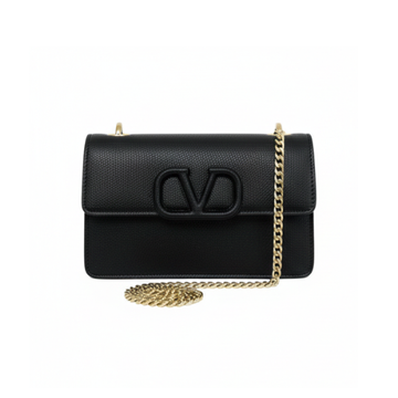 Valentino Garavani Bag | VLogo Clutch Black Leather
