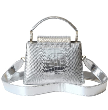 Louis Vuitton Bag | Capucines In Silver Calfskin Leather