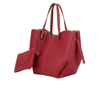 Polène Bag | Cyme In Textured Red Leather