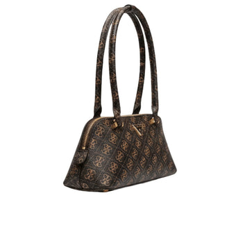 Guess Bag | Women's Logo Print In A Brown Monogram Pattern