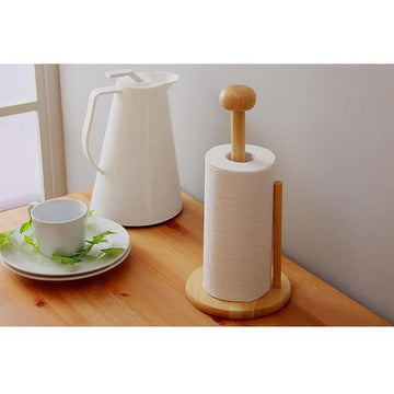 Bamboo Paper Roll Stand – Kitchen Towel Holder