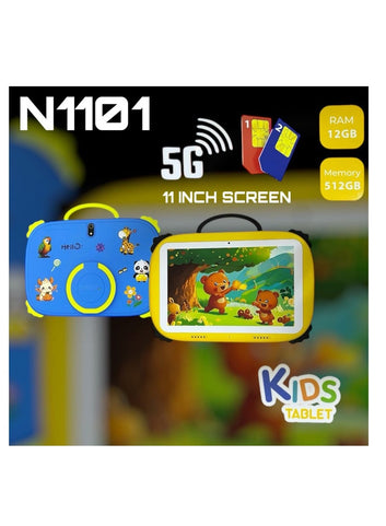 Pink 11- Inch Touch Smart Tablet N1101 Android 13 Tablet With 512GB ROM 12GB RAM Quad Core Wi-Fi 5G LTE Dual Sim with Carrying Bag