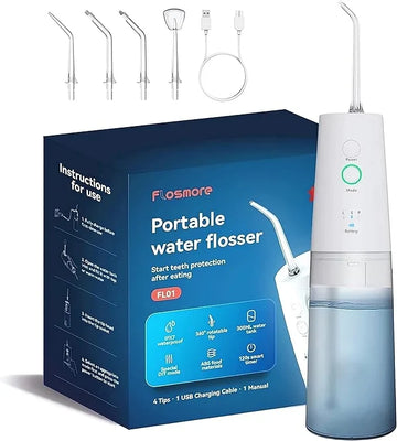 Flosmore Portable Water Flosser – Cordless Dental Cleaning