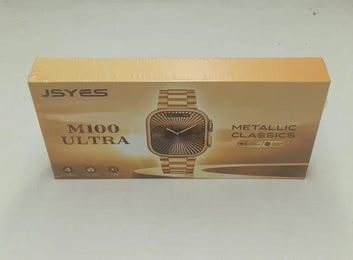 Gold Ultra Smartwatch – Luxury Stainless Steel Smart Watch with HD Touchscreen & Health Tracking