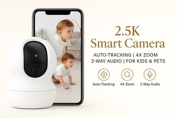 Original Alexa & Google C6N 2K Smart WiFi Camera –4MP Indoor Security, Night Vision & Motion Tracking