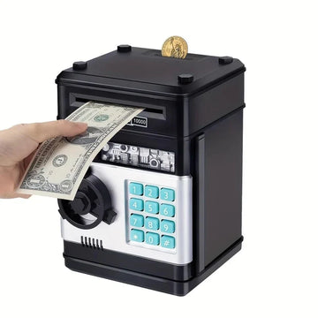 Number Bank Coin & Bill Safe – Digital Password Piggy Bank