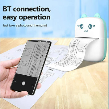 Portable Mini Pocket Thermal Printer – Wireless Bluetooth Inkless Printer for Notes, Photos & Labels