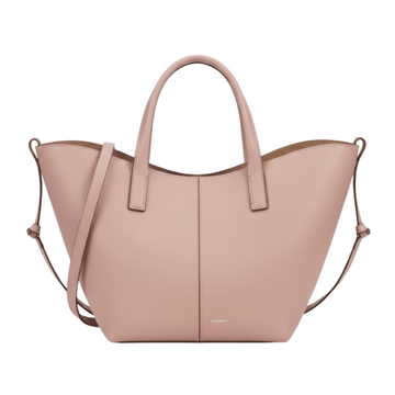 Polène Bag | Cyme In Textured Pink Leather