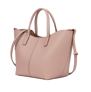 Polène Bag | Cyme In Textured Pink Leather